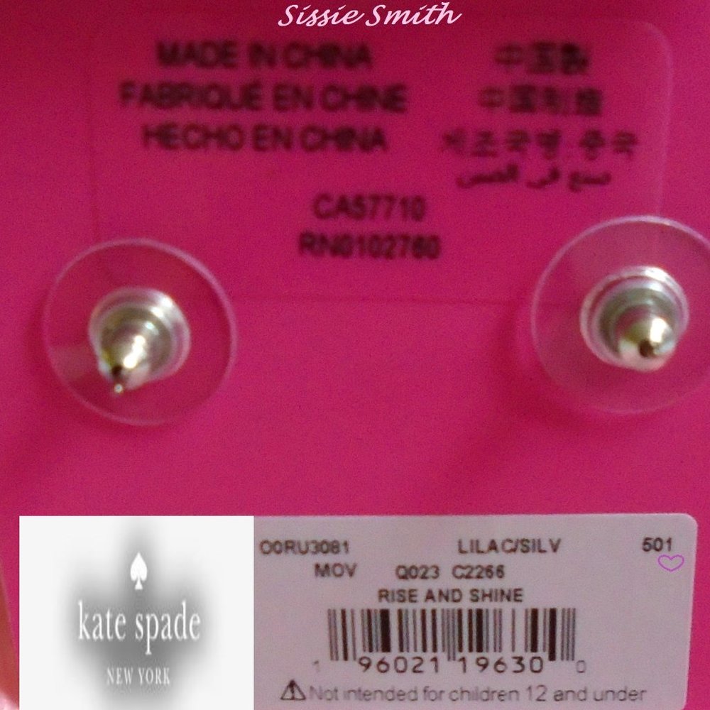 ♠️ Kate Spade ♠️️ Rise and Shine Lilac Studs - Picture 4 of 8